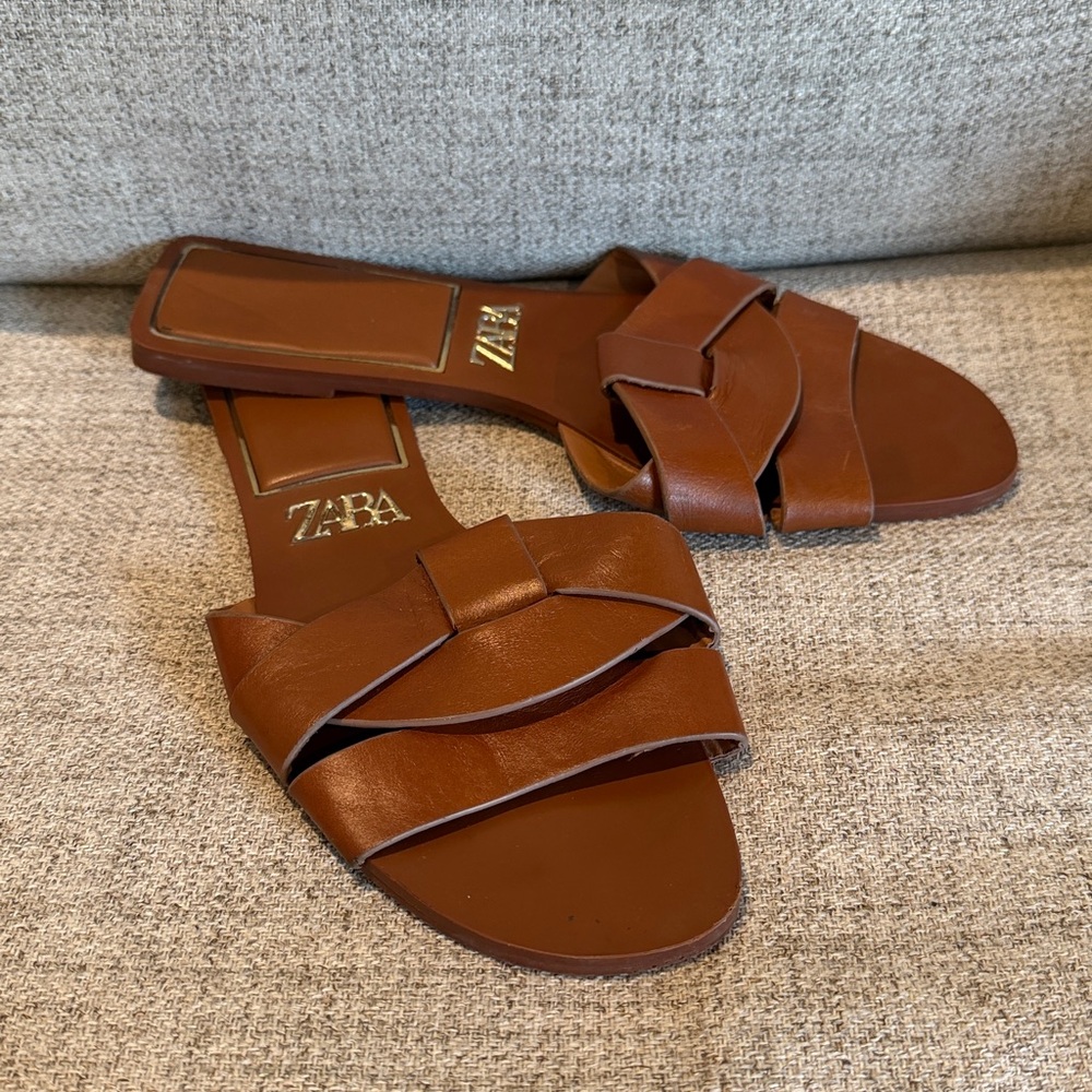Zara Brown Sandals used